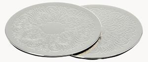 Set di 2 sottobicchieri placcati argento Luxe