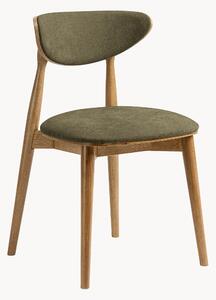 Set di 2 sedie in tessuto chenille e legno di faggio Rina