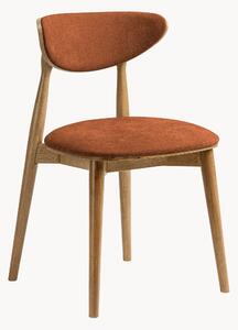 Set di 2 sedie in tessuto chenille e legno di faggio Rina