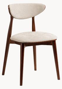 Set di 2 sedie in tessuto chenille e legno di faggio Rina
