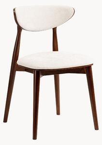 Set di 2 sedie in tessuto chenille e legno di faggio Rina