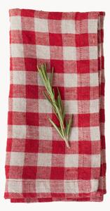 Set di 2 tovaglioli in lino Red Gingham