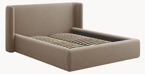 Letto imbottito effetto velluto con contenitore Jolene
