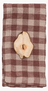 Set di 2 tovaglioli in lino Chocolate Gingham