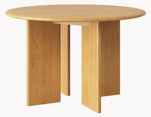 Tavolo rotondo in legno di quercia Charlotte, Ø 120 cm
