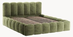 Letto imbottito in ciniglia con contenitore Lupine