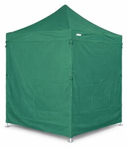 Gazebo pieghevole 2x2m ACCIAIO Standard con 4 pareti laterali chiuse - Verde
