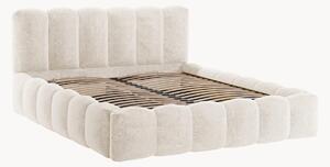 Letto imbottito in ciniglia con contenitore Lupine