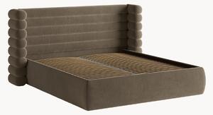 Letto imbottito in velluto con contenitore Mount
