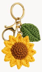 Portachiavi all'uncinetto Sunflower