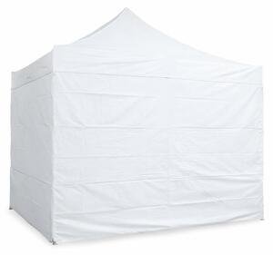 Gazebo pieghevole 3x3m ACCIAIO Standard con 4 pareti laterali chiuse - Bianco