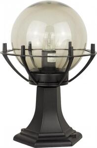 Lampada da giardino a stelo nera 39 cm globo fumé con cestello Ø25cm 1xE27 60W IP43 K globi SU-MA