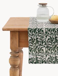 Runner da tavolo in lino Evergreen Damask