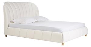 Letto a due piazze 160x200 in tessuto effetto lana ricciolata ARIELLE