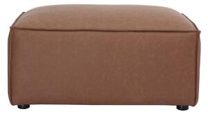 Pouf poggiapiedi in pelle marrone SPLIT