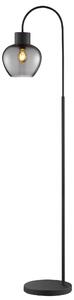 Lampada da terra BRILLIANT modello Ligari, altezza 164 cm, attacco E27, realizzata in alluminio e vetro, con vetro fumé