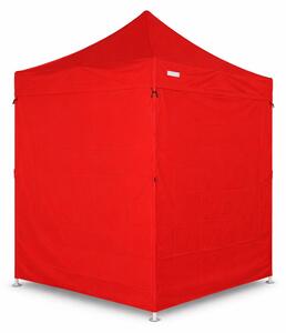 Gazebo pieghevole 2x2m ACCIAIO Standard con 4 pareti laterali chiuse - Rosso