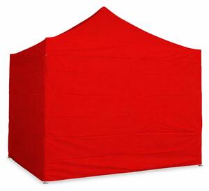 Gazebo pieghevole 3x3m ALU Premium con 4 pareti laterali chiuse - Rosso