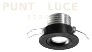 Egg faretto da incasso led 3w 3000k 195lm ip20 nero d.5,2cm
