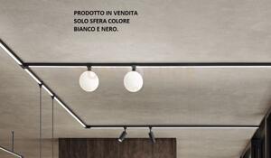 Elemento sfera ball 9w 3000k 585lm nero d.15cm per sistema binario
