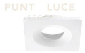 Faretto da incasso pacha gu10 quadrato cut out l.9,8cm bianco ip20