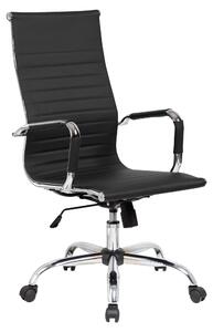 Sedia da ufficio AROA, ergonomica, regolabile, in ecopelle, colore grigio