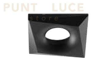 Faretto valley gu10 quadrato cut out l.9,8cm nero ip20