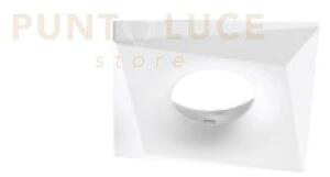 Faretto valley gu10 quadrato cut out l.9,8cm bianco ip20