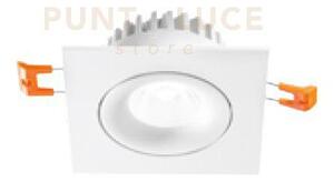 Output faretto da incasso orientabile 7w 3000k 465lm ip20 bianco 9cm
