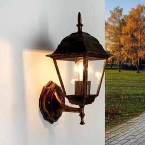Applique da esterno in rame nero IP44 E27 vetro alluminio lampada da parete rustica da esterno cortile giardino