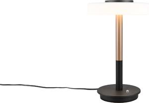 Lampada da tavolo LED moderna CELESTE marrone-nera-bianca 10W, bianco caldo 1050 lm, metallo, dimensioni: 35x22x22 cm, IP20, Trio