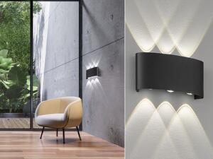 Applique a LED, luce per esterni, metallo, nero, IP54