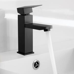 Rubinetto per lavabo nero in acciaio inossidabile per il bagno