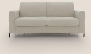 Ortensia divano letto materasso H18 cm con piedi alti in elegante micr