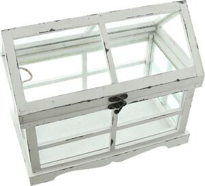 Mini serra Casa per piante in stile shabby Casa per gnomi Deposito per piante Tenda per piante