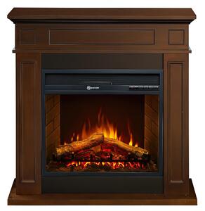Camino elettrico caminetto da terra JEFFERSON in legno NOCE Made in Italy in legno Bianco Dimensioni 89,5x28x h 90,5 cm Peso 23 kg Volume riscaldabile 30 m2