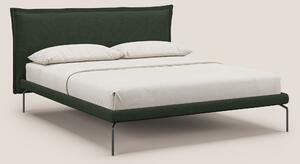 Eric letto imbottito design minimal in morbido tessuto impermeabile T1