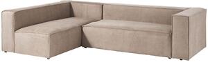 MASSIVMOEBEL24 | BRUGGE Divano angolare - stoffa / beige 175x+D3049:D308992x64