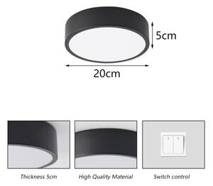 Brilagi - plafoniera LED POOL LED/18W/230V 3000/4000/6000K pr. 20 cm nera