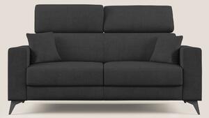 Pegaso divano letto con poggiatesta reclinabili e rivestimento T02 ner
