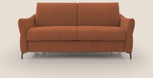 Dalia divano letto con materasso H18 cm e piedi alti in raffinato tess