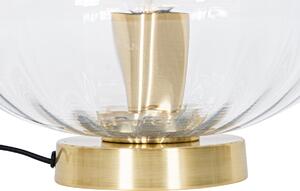 Lampada da tavolo Art Deco oro con vetro - Ayesha