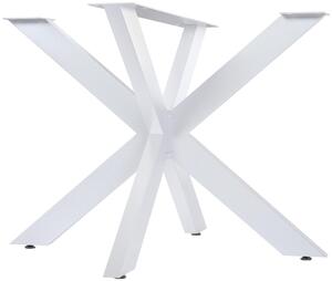 Gambe per tavolo CLP in acciaio, modello Hardwick, a forma di stella, altezza 71 cm, colore bianco. Dimensioni: 100x100x71 cm. Dimensioni: 100x100x71 cm