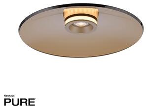 PAUL NEUHAUS Lampada da soffitto a LED Pure Moon, dimmerabile, 2700 K, bronzo/ambra scura, 6095-97