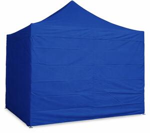Gazebo pieghevole 4x4m ALU Premium con 4 pareti laterali chiuse - Blu