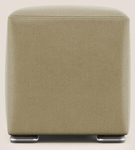 Cube pouf in microfibra smacchiabile T11 beige