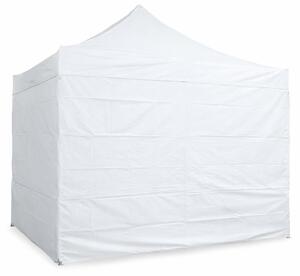 Gazebo pieghevole 4x4 m ALU Premium – profilo esagonale 50 mm, raccordi in metallo, telo 450 g/m², 4 pareti laterali chiuse, borsa con ruote - Bianco