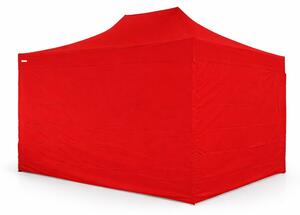 Gazebo pieghevole 3x4,5m ACCIAIO Standard con 4 pareti laterali chiuse - Rosso