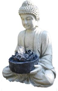 HEISSNER Figura di stagno Buddha Grigio 37x31x50 cm