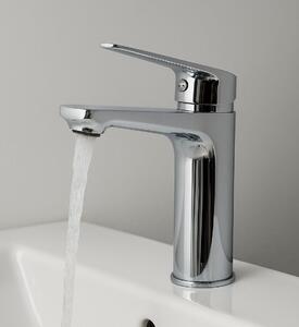 Rubinetto per lavabo Chroom modello Shelby, completo di kit di montaggio